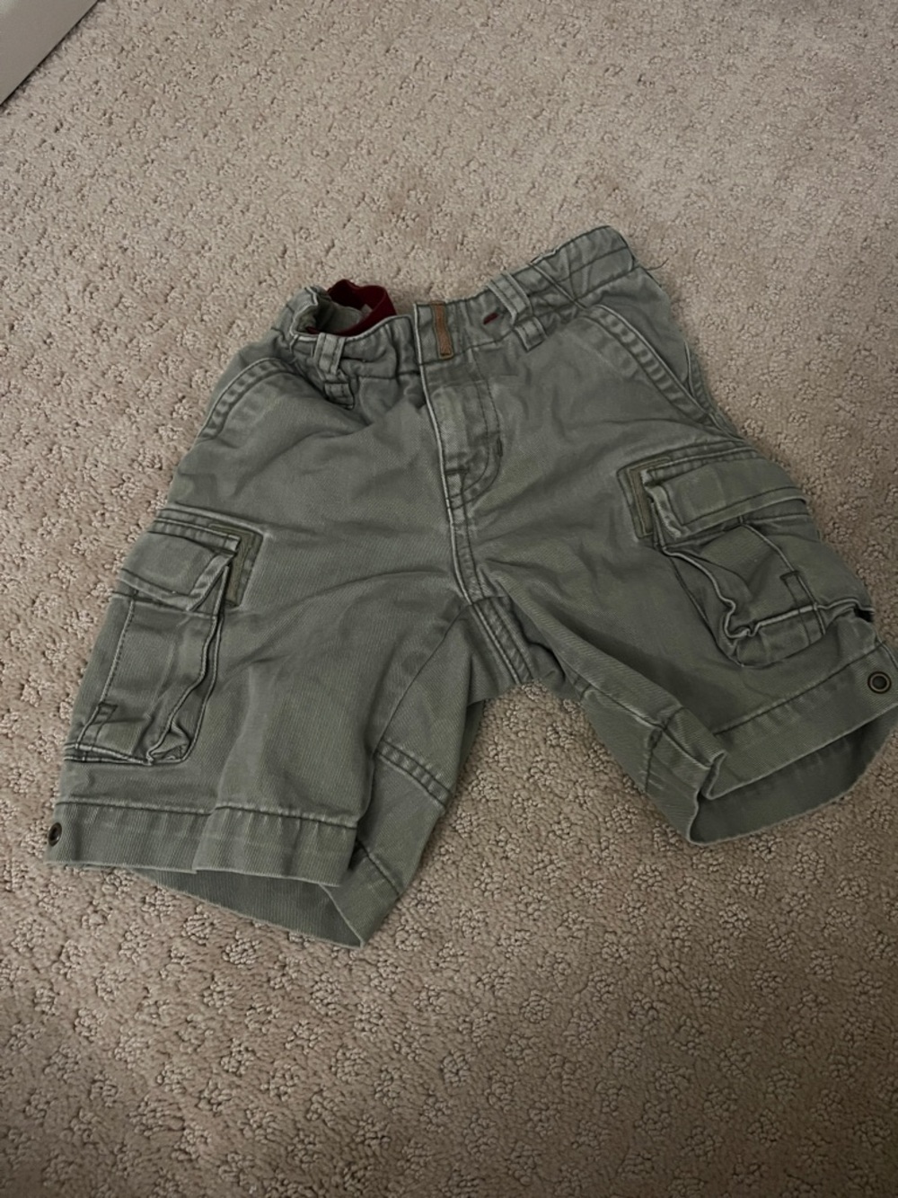Toddler boys Olive Green Cargo Shorts - Casual Utility Style 3 years